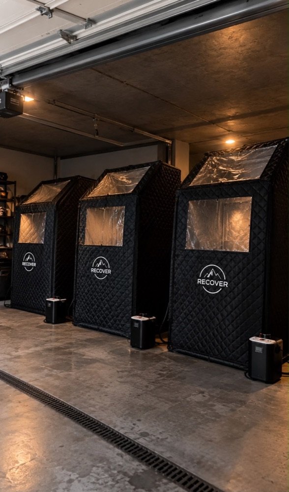 Sauna XL con techo transparente
